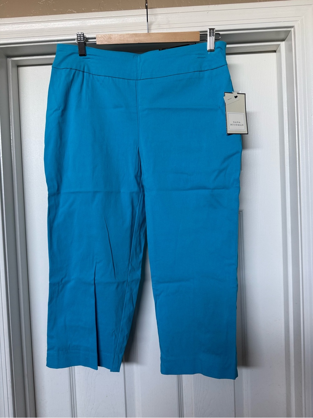 NWT Dana Buchman Bright Teal Stretch Capris